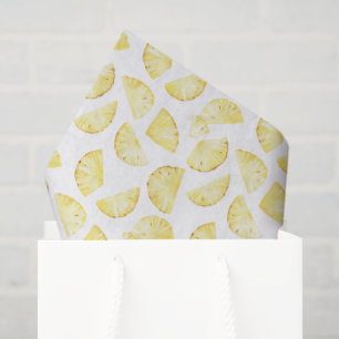 Tropical Yellow Pineapples Birthday Tissue Paper