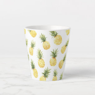 Tropical Yellow Pineapples Latte Mug