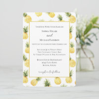 Tropical Yellow Pineapples Wedding