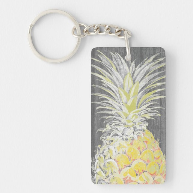 Tropical Yellow Pinneapple Key Ring (Front)