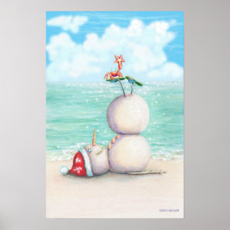 Tropical Yoga Poster by idyl-wyld design, toes up.