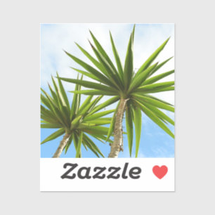 Tropical Yucca Palm Leaves Painting Effect Photo