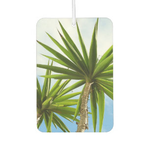 Tropical Yucca Palm Leaves Painting Effect Photo Car Air Freshener