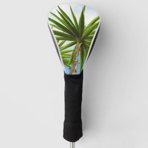 Tropical Yucca Palm Leaves Painting Effect Photo Golf Head Cover