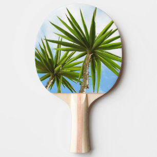 Tropical Yucca Palm Leaves Painting Effect Photo Ping Pong Paddle