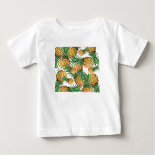 Tropical Yummy Pineapple Pattern Baby T-Shirt
