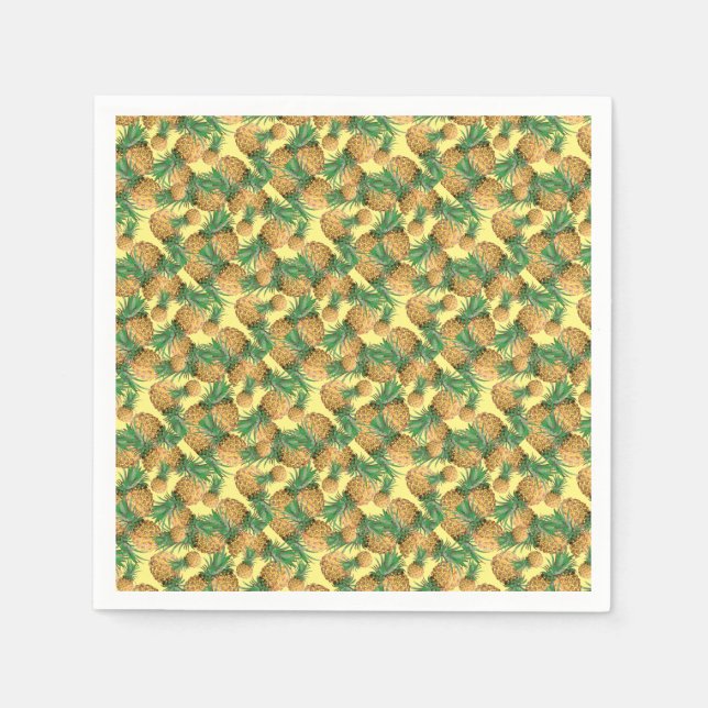 Tropical Yummy Pineapple Pattern Napkin (Front)