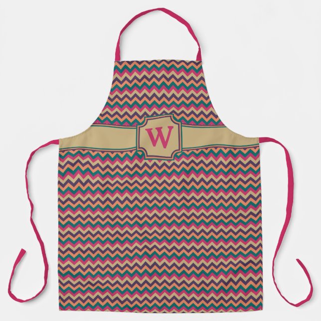 Tropical Zigzag All-Over Print Apron (Front)