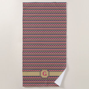 Tropical Zigzag Beach Towel