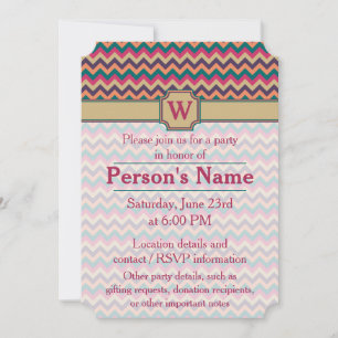 Tropical Zigzag Party Invitation