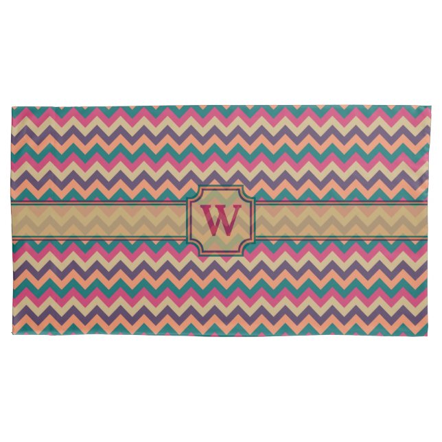 Tropical Zigzag Pillow Case (Front)