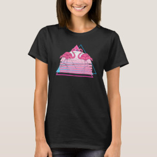 Tropical Zoo Animal  Exotic Bird 80s Vaporwave Fla T-Shirt