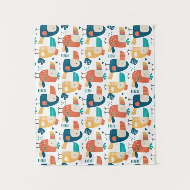 Tropicana And Bird Tapestry (Front)
