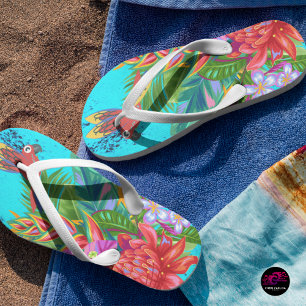 TropiColor Fusion Macaw & Floral Serenade Thongs