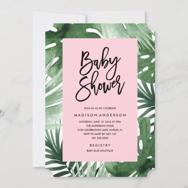 Tropics Baby Shower Invitation (Front)