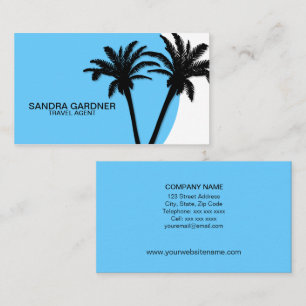 Tropics Travel Agent Template Business Card