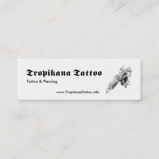 Tropikana Tattoo Mini Business Card