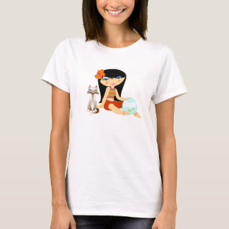 Tropo Girl and cat T-Shirt