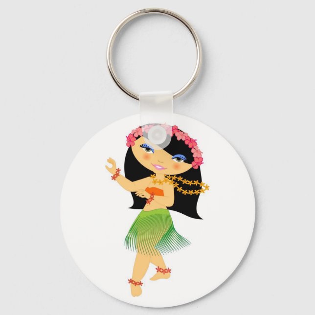 Tropo Girl hulla dancer Key Ring (Front)