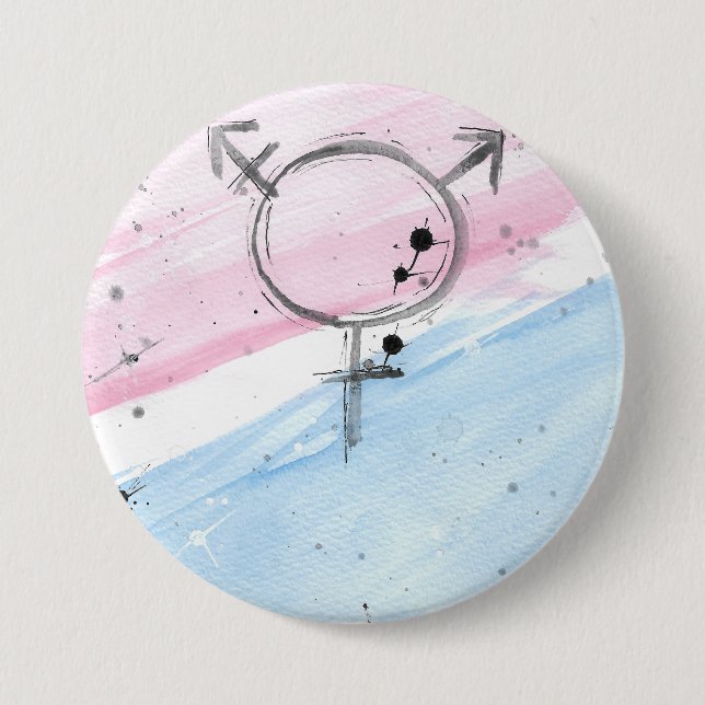 TROS Transgender Pride Button (Choose size) (Front)