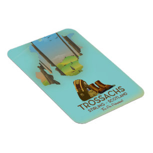 Trossachs Stirling Scotland hiking poster Magnet