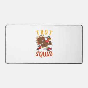 Trot Squad Shirt Thanksgiving Turkey Trot Costume  Desk Mat