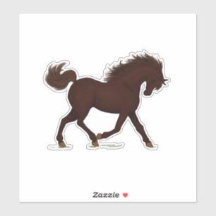 Trotting Brown Horse Pony Equestrian