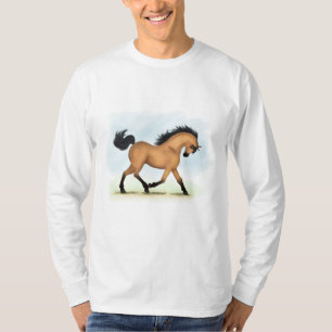 Trotting Buckskin Horse Equestrian T-Shirt