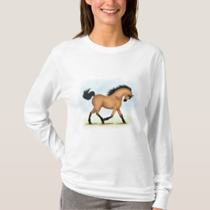 Trotting Buckskin Horse Equestrian T-Shirt