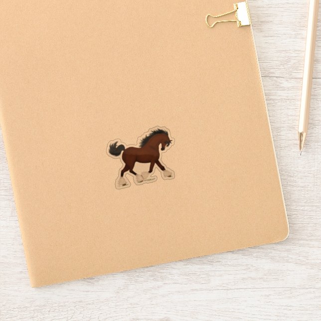 Trotting Clydesdale Horse Equestrian (Notebook)