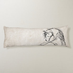 Trotting Horse Holiday Christmas Body Cushion