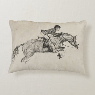 Trotting Horse Holiday Christmas Decorative Cushion