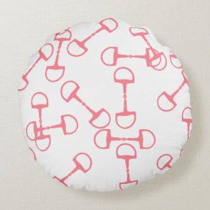 Trotting Horse Holiday Christmas Round Cushion