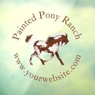 Trotting Overo Skewbald Paint Horse Custom Logo