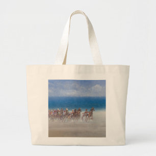 Trotting Races Lancieux Brittany 2014 Large Tote Bag