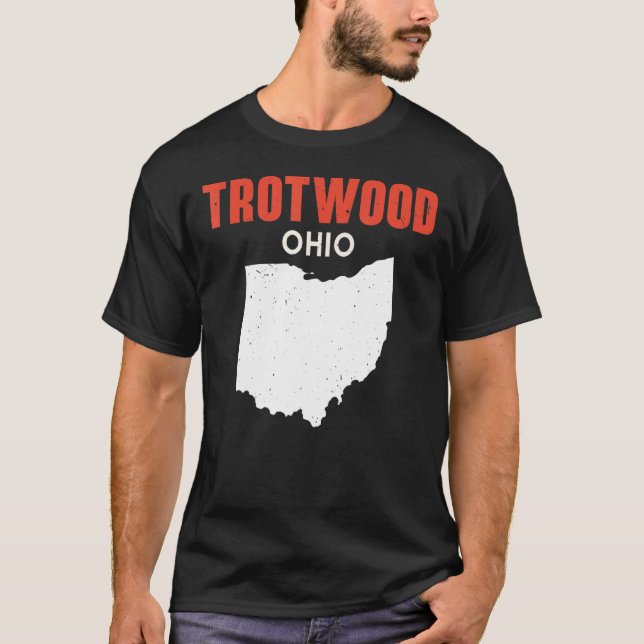 TROTWOOD Ohio USA State America Travel Ohioan T-Shirt (Front)