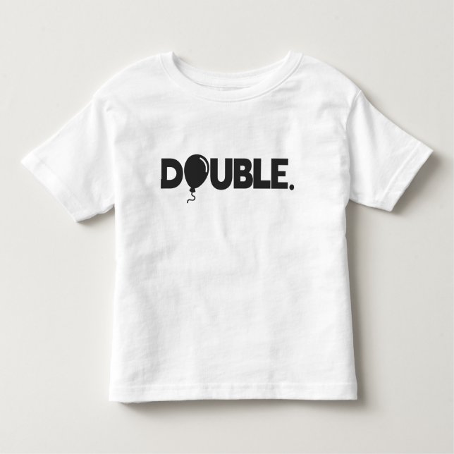 Trouble Double Funny Dad Son Daughter Matching Toddler T-Shirt (Front)