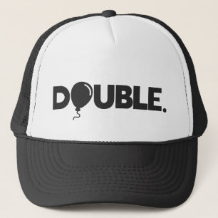 Trouble Double Trouble Funny Matching Family Trucker Hat