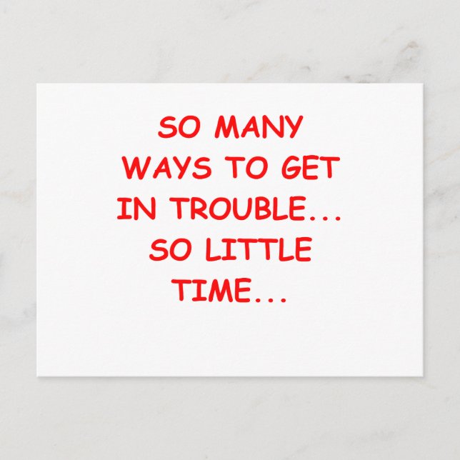 trouble postcard (Front)