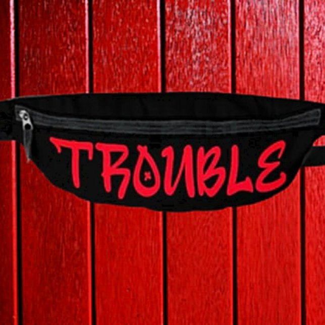 TROUBLE | Red Graffiti Fanny Pack (Creator Uploaded)