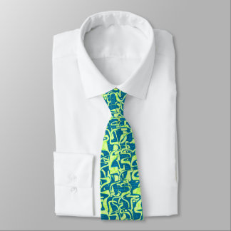 Trouble Retro Abstract Two-sided Tie