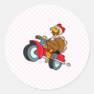 Trouble Turkey Classic Round Sticker