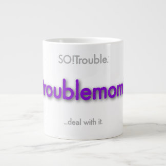 troublemom! - purple large coffee mug