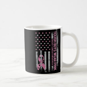 Trough Boy Wears Pink Breast Cancer Awareness Usa Coffee Mug