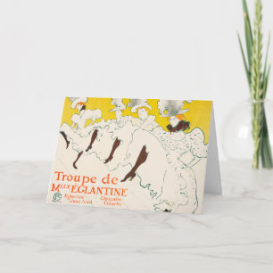 Troupe de Mademoiselle Eglantine, Toulouse Lautrec Card