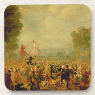 Troupe of Actors Performing on a Tightrope Coaster