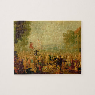 Troupe of Actors Performing on a Tightrope Jigsaw Puzzle