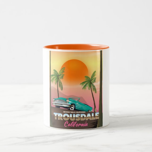 Trousdale Beverly hills California Two-Tone Coffee Mug (Center)