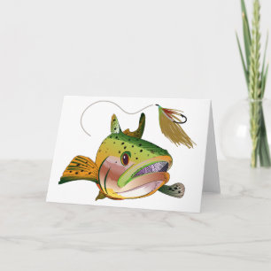 Trout and Fly Card