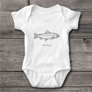 Trout  baby bodysuit